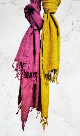 Eri silk x Eri silk with Organic Dye